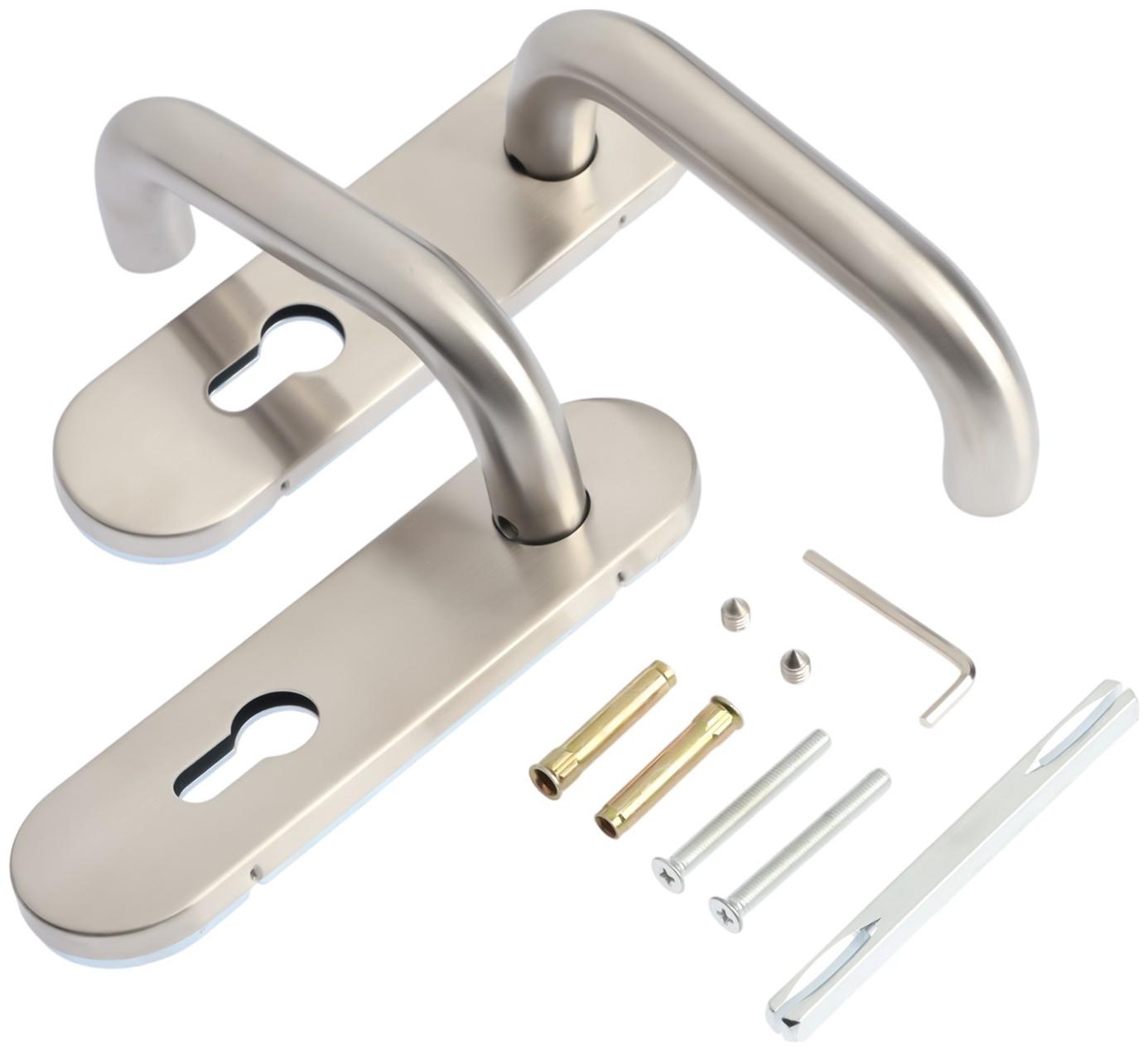 Ручки на планке LOCKLAND, для противопожарных замков, нержавеющая сталь