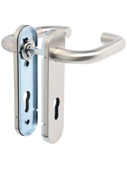 Ручки на планке LOCKLAND, для противопожарных замков, нержавеющая сталь