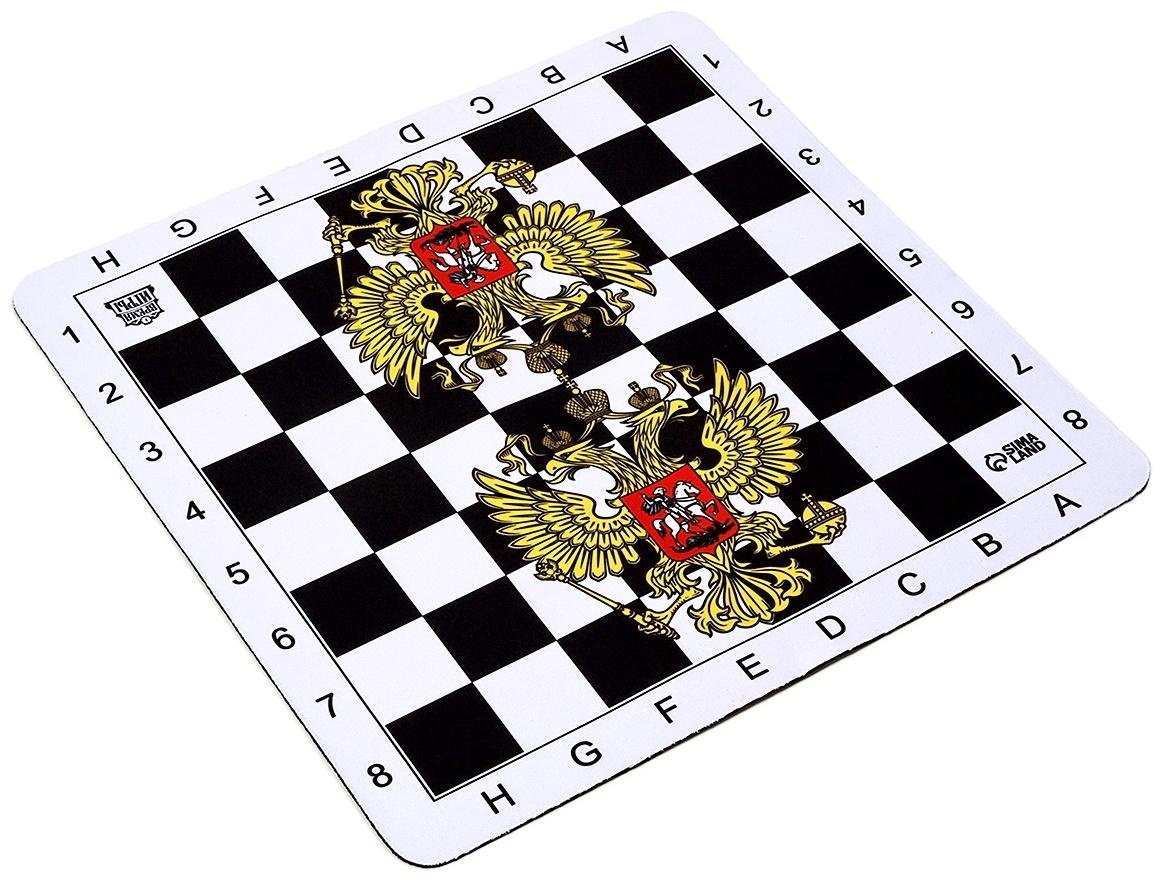 Шахматная доска гибкая «Герб», 50 х 50 см, толщина 20 мм, каучук