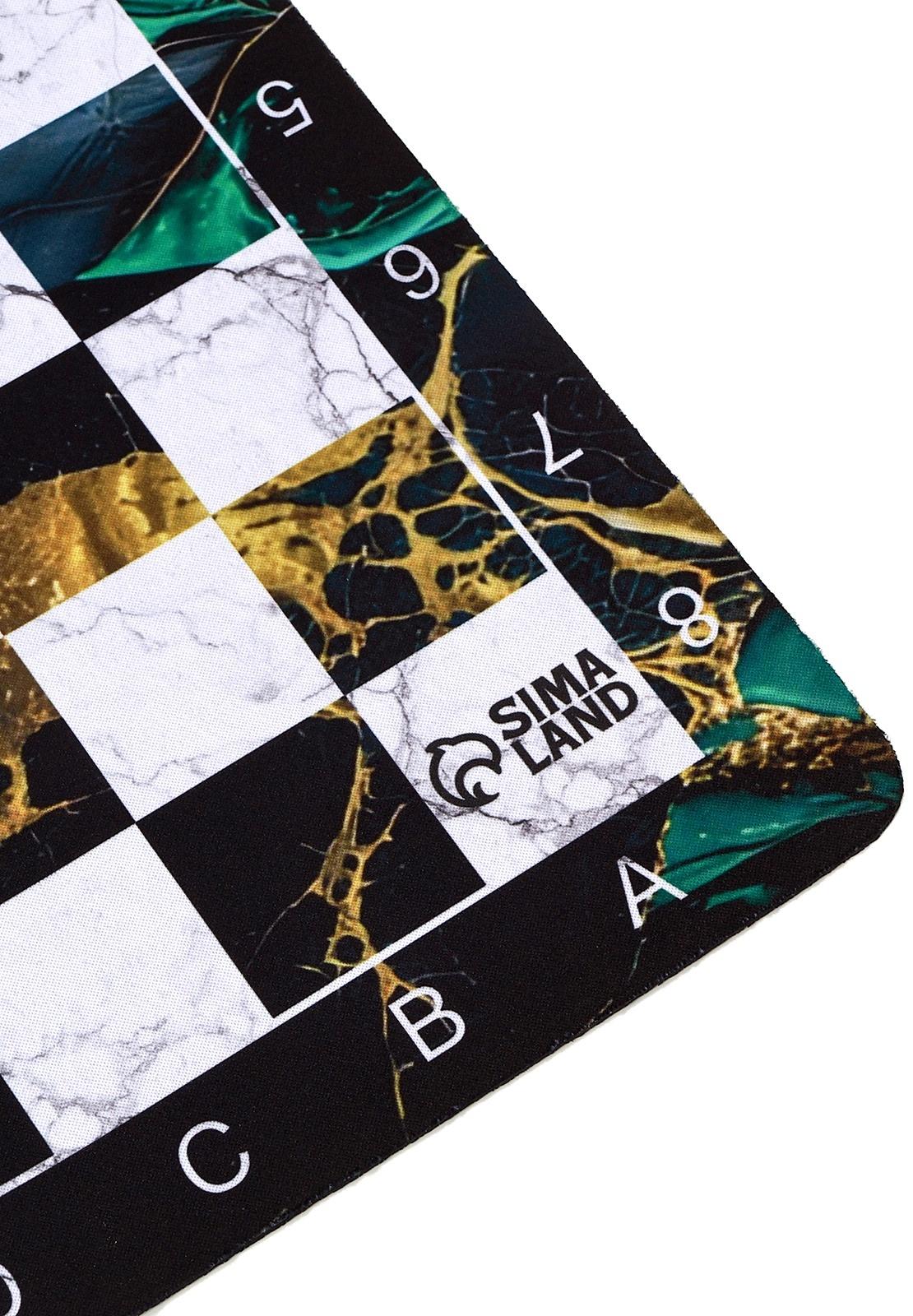 Шахматная доска гибкая «Малахит», 40 х 40 см, толщина 20 мм, каучук