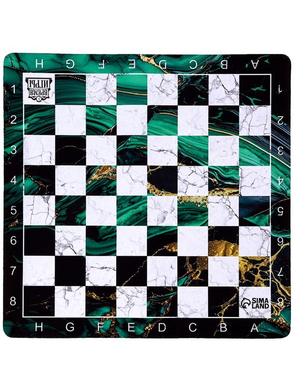 Шахматная доска гибкая «Малахит», 40 х 40 см, толщина 20 мм, каучук