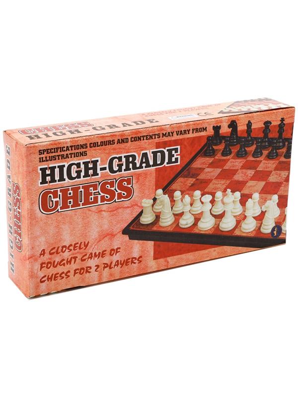 Шахматы 19 х 19 см, король h-3.3 см, d-1.5 см, доска и фигуры пластик