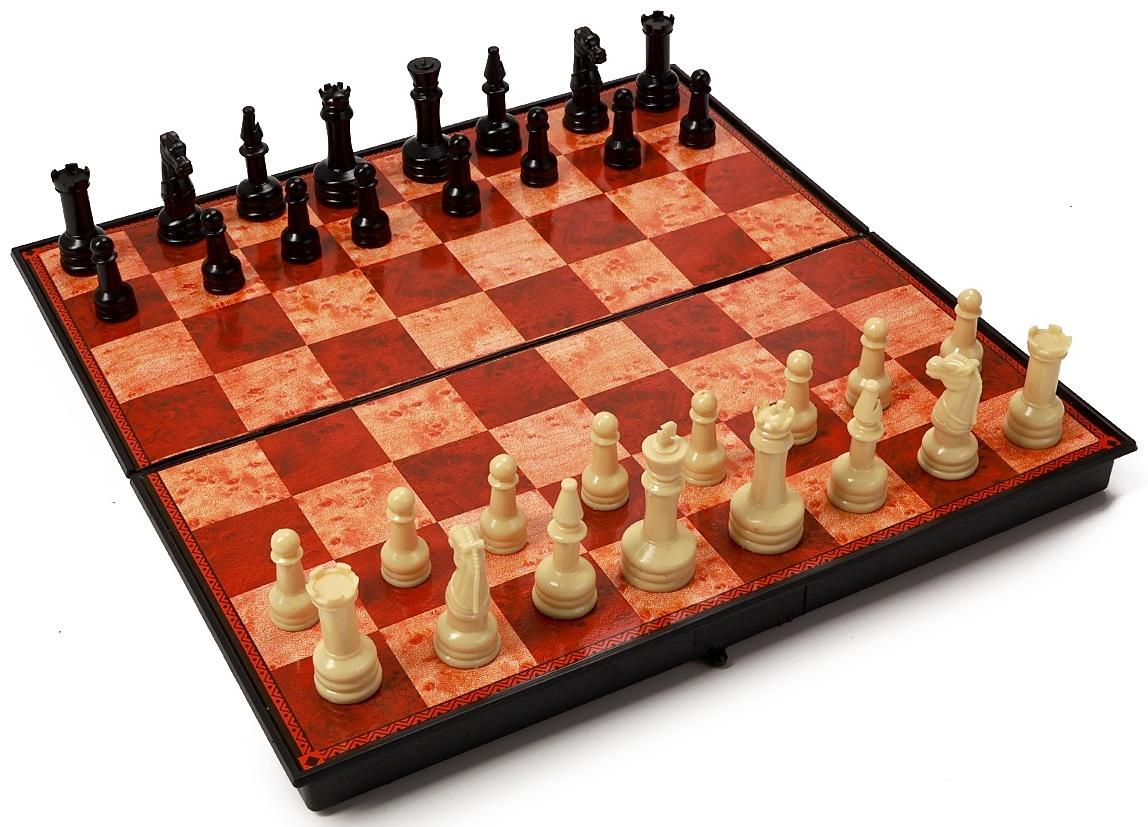 Шахматы 30 х 30 см, король h-5.6 см, d-2.3 см, доска и фигуры пластик