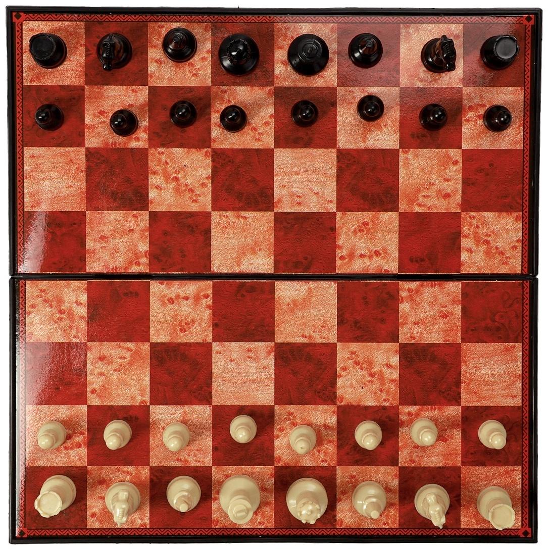 Шахматы 30 х 30 см, король h-5.6 см, d-2.3 см, доска и фигуры пластик