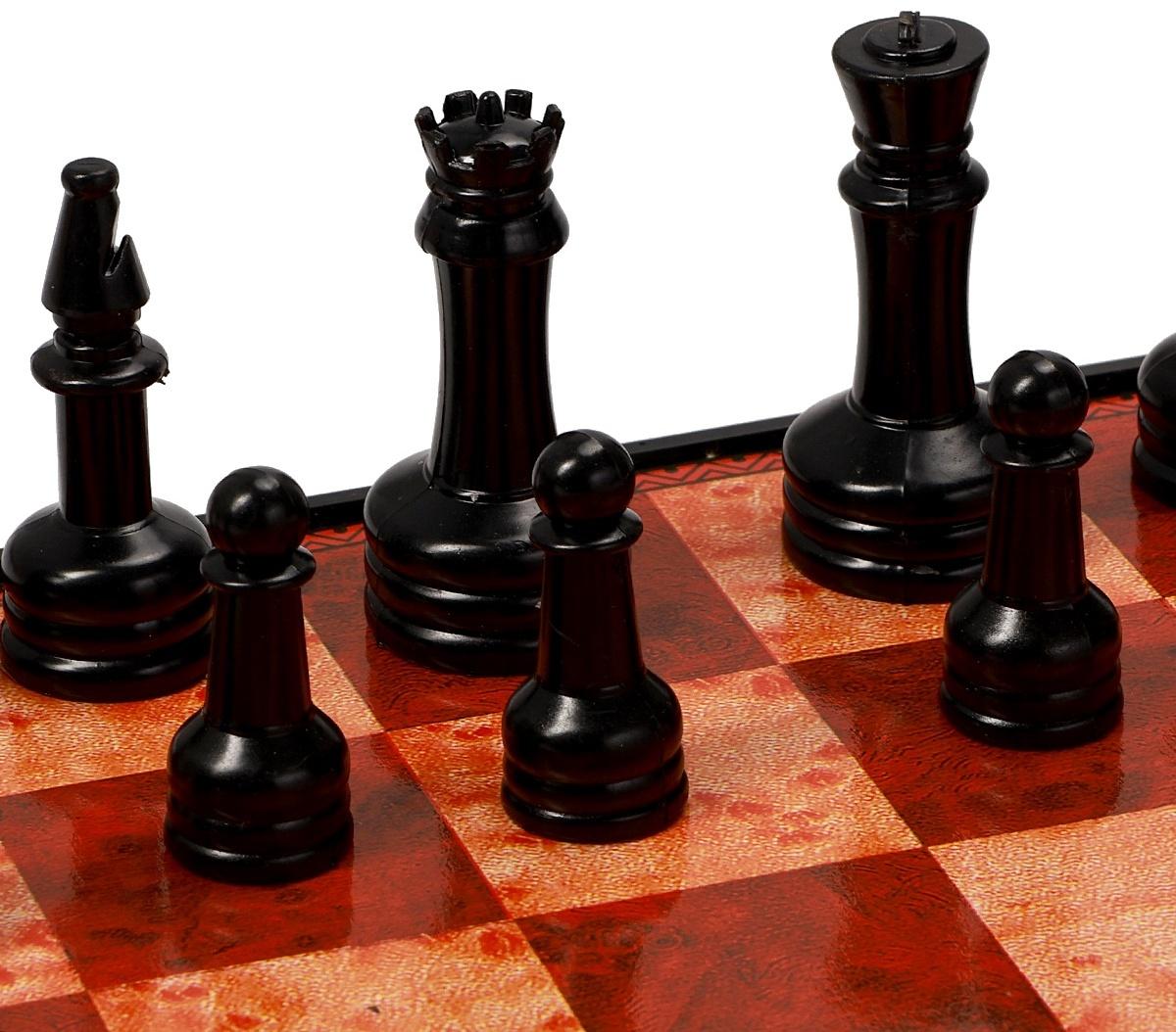 Шахматы 30 х 30 см, король h-5.6 см, d-2.3 см, доска и фигуры пластик