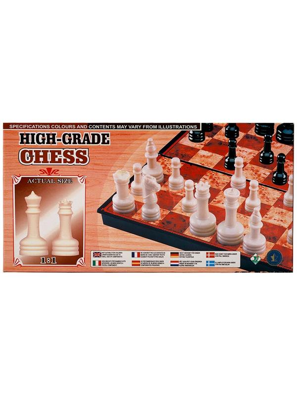 Шахматы 30 х 30 см, король h-5.6 см, d-2.3 см, доска и фигуры пластик