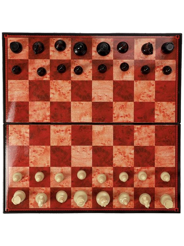 Шахматы 30 х 30 см, король h-5.6 см, d-2.3 см, доска и фигуры пластик