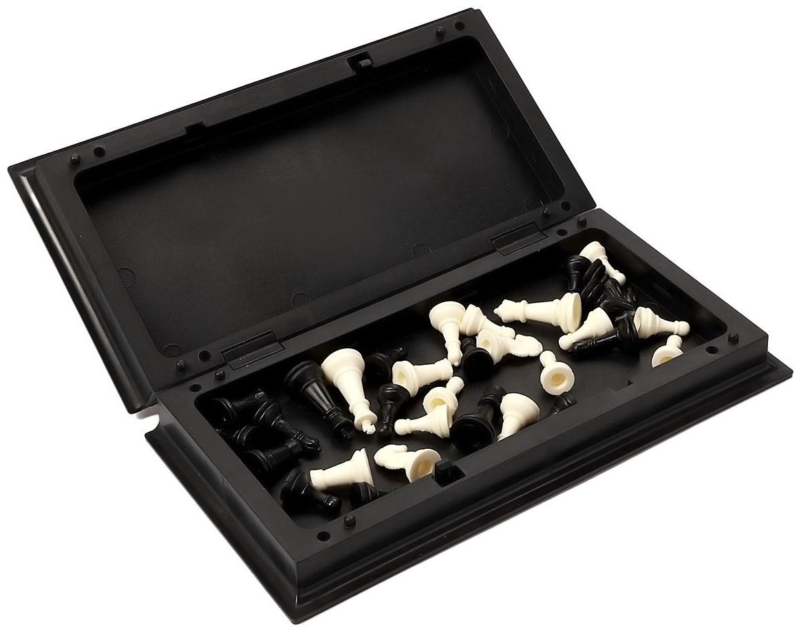 Шахматы 20 х 20 см, король h-3.3 см, d-2.5 см, доска и фигуры пластик