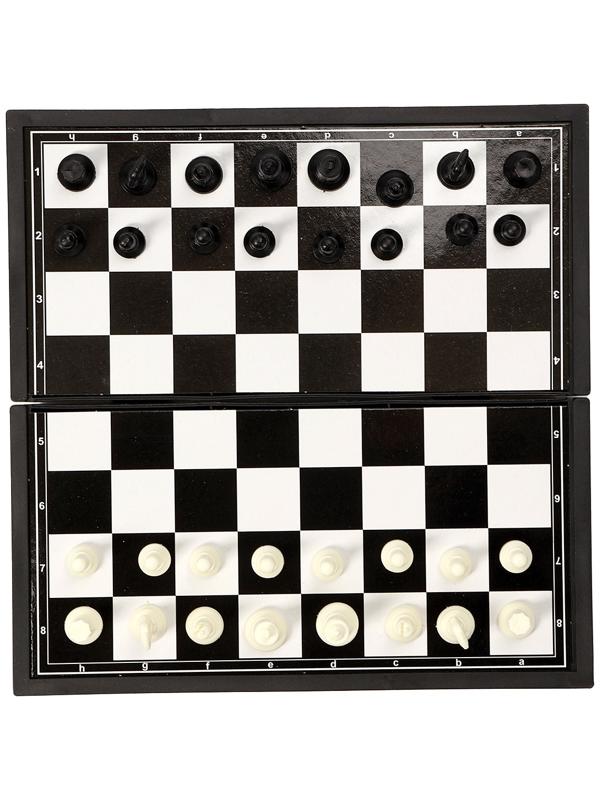 Шахматы 20 х 20 см, король h-3.3 см, d-2.5 см, доска и фигуры пластик