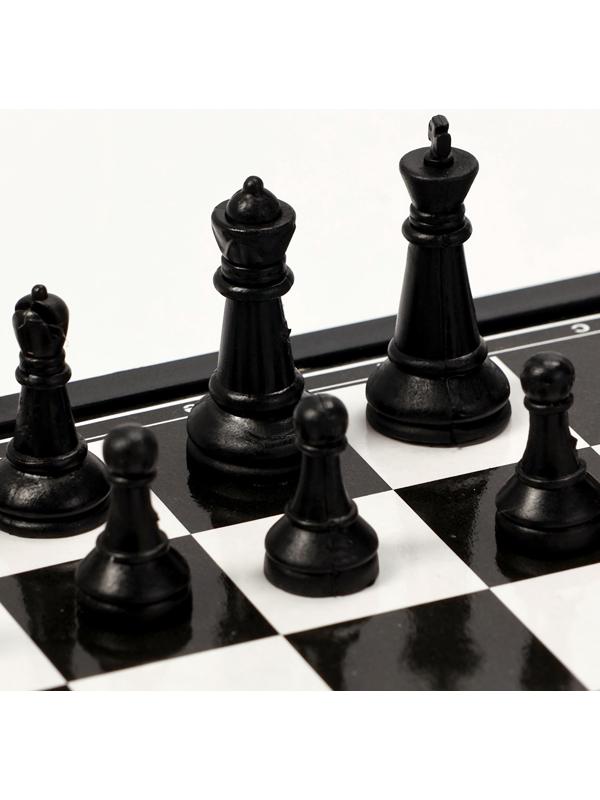 Шахматы 20 х 20 см, король h-3.3 см, d-2.5 см, доска и фигуры пластик