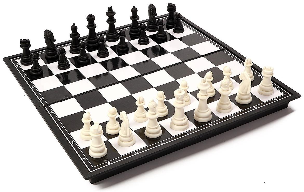 Шахматы 31 х 31 см, король h-5.8 см, d-2.3 см, доска и фигуры пластик