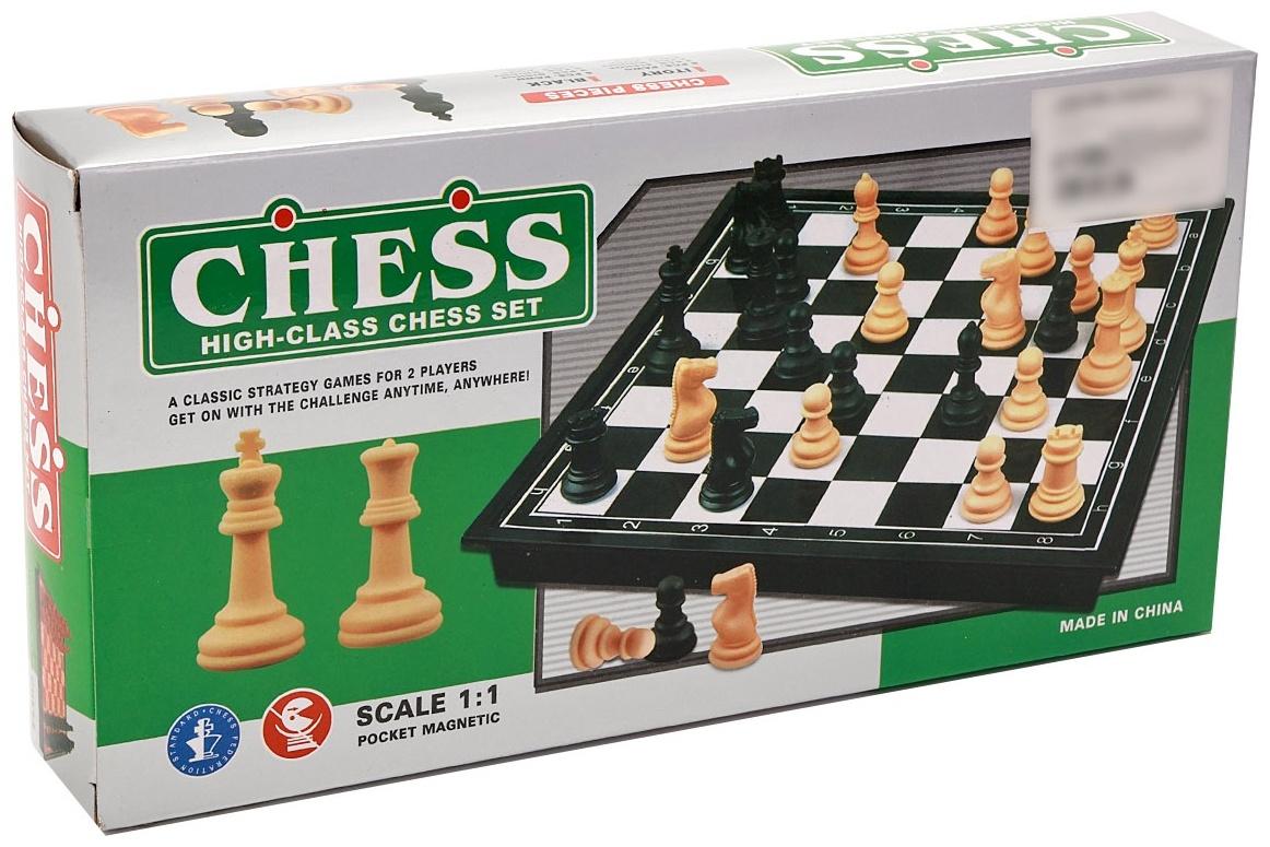 Шахматы магнитные 31 х 31 см, король h-5.8 см, d-2.3 см, доска и фигуры пластик
