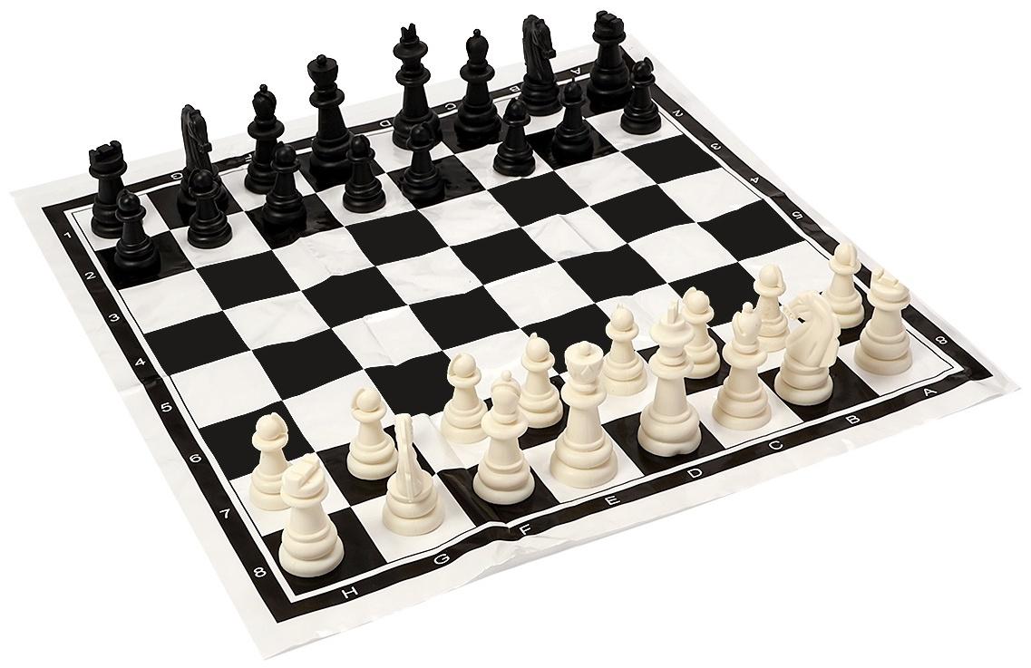 Шахматы 40 х 40 см, король h-5.6 см, d-2.3 см, фигуры пластик