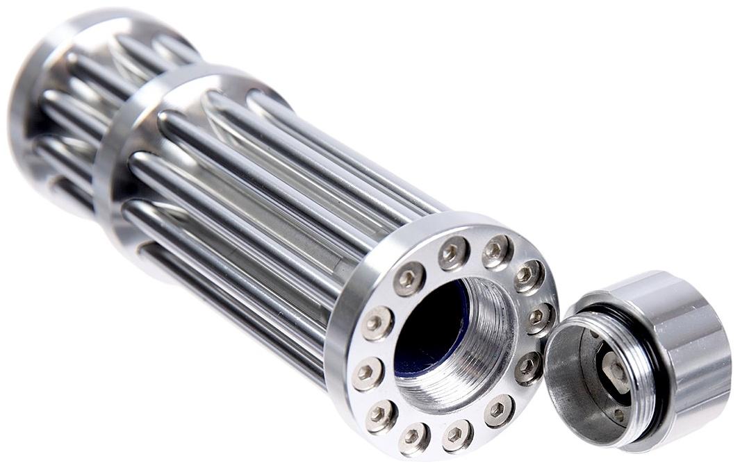 Лазерная указка мощная, с насадками, 1200 мАч, синий