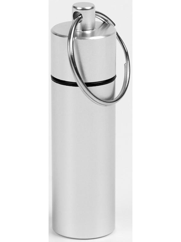 Водонепроницаемый брелок-контейнер для мелочей, серебристый, 6 см