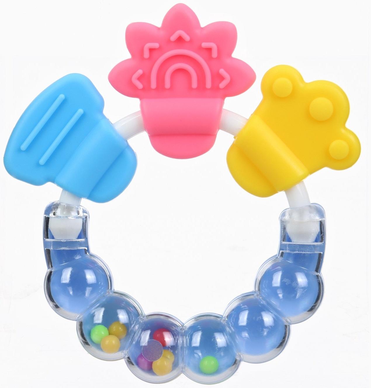 Прорезыватель погремушка Крошка Я «Браслетик», голубой/зеленый