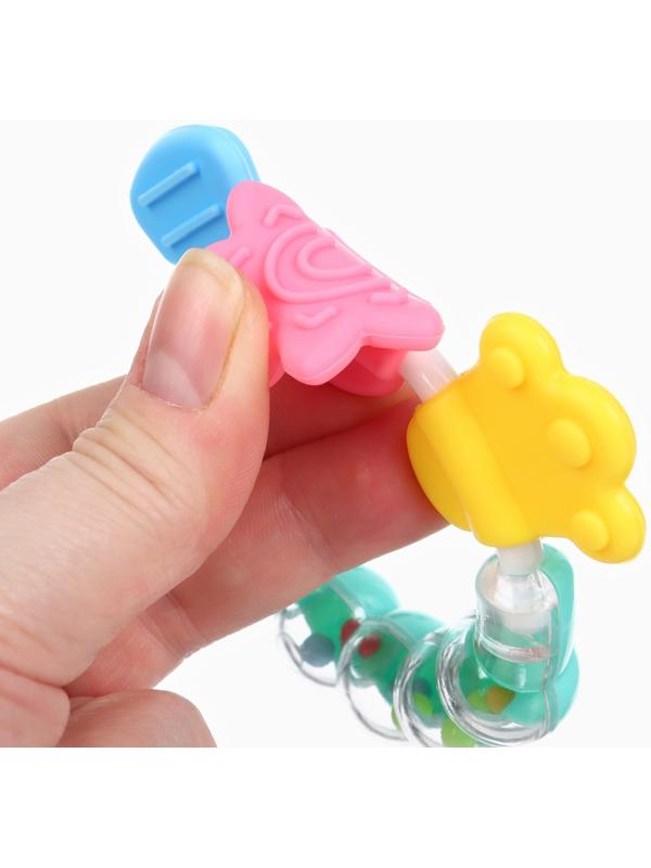 Прорезыватель погремушка Крошка Я «Браслетик», голубой/зеленый