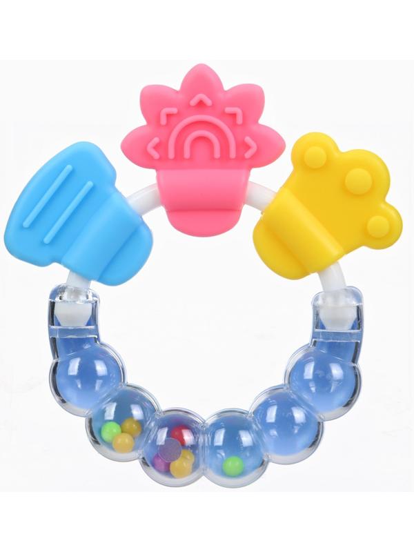 Прорезыватель погремушка Крошка Я «Браслетик», голубой/зеленый