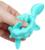 Прорезыватель силиконовый для зубов с погремушкой Крошка Я «Черепаха», 11х7,5см, бирюзовый