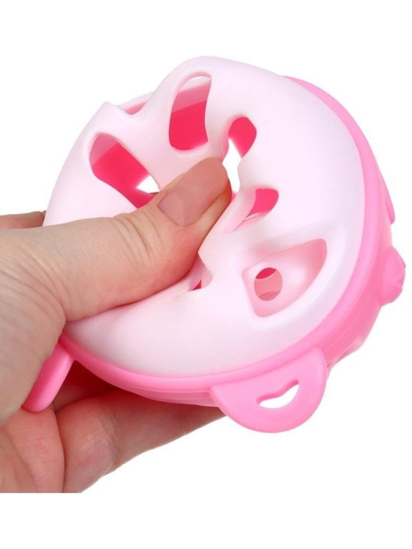 Прорезыватель силиконовый для зубов с погремушкой Крошка Я «Рыбка», 10,5х11х8см, в кейсе, розовый