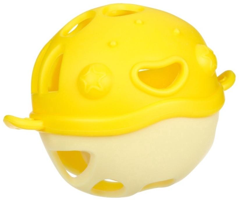 Прорезыватель силиконовый для зубов с погремушкой Крошка Я «Рыбка», 10,5х11х8см, в кейсе, желтый