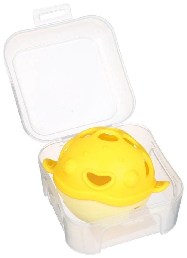 Прорезыватель силиконовый для зубов с погремушкой Крошка Я «Рыбка», 10,5х11х8см, в кейсе, желтый