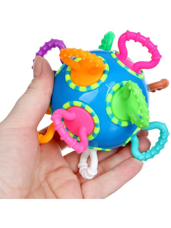 Погремушка Крошка Я «Шар трещотка», синий