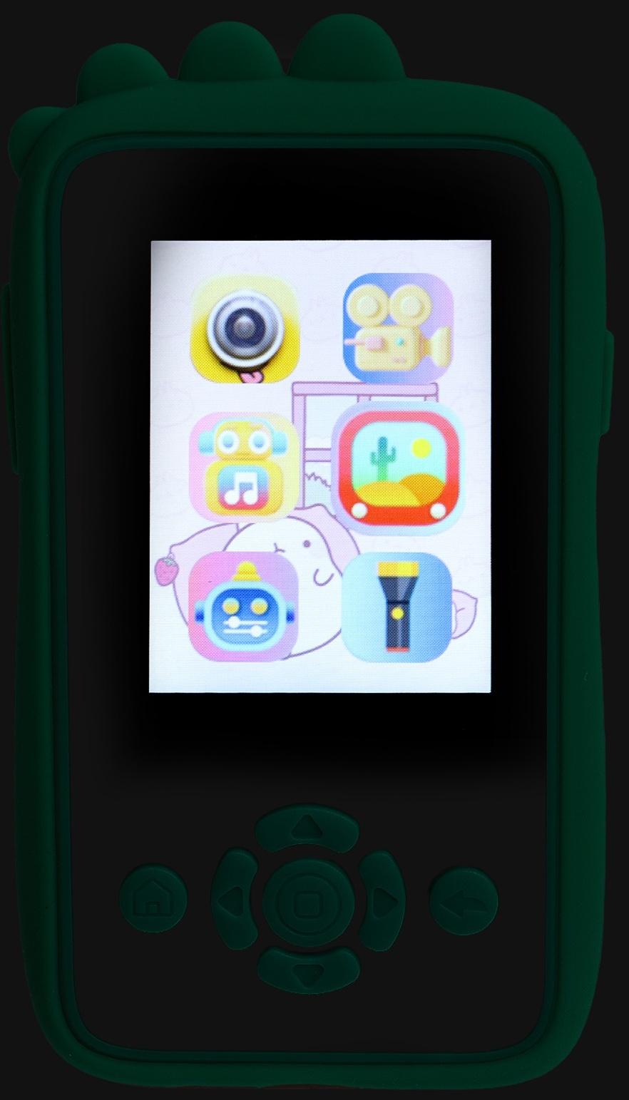 Детский обучающий телефон «Дино», камера, звуковые и световые эффекты, цвет зелёный