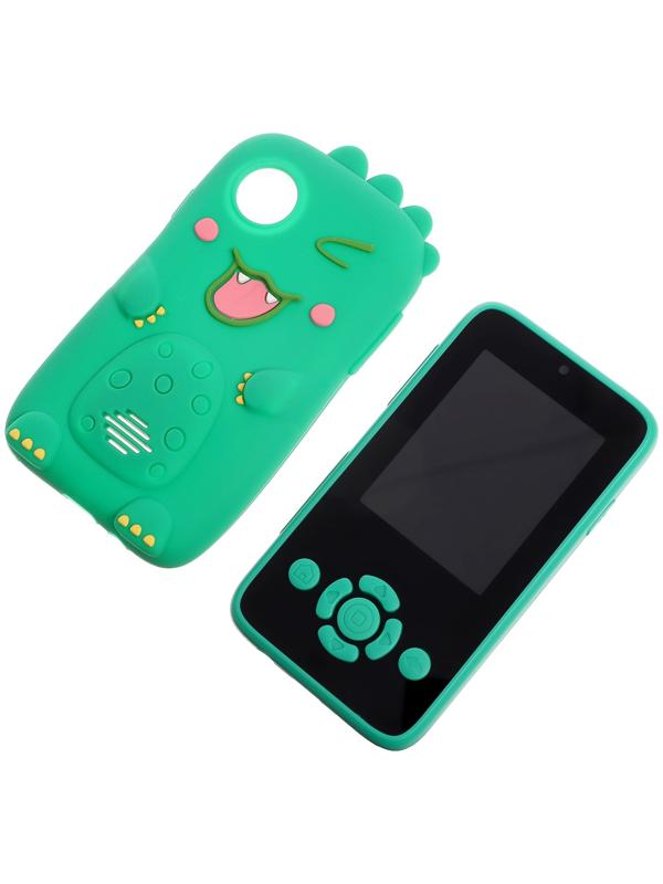 Детский обучающий телефон «Дино», камера, звуковые и световые эффекты, цвет зелёный