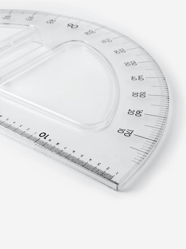 Транспортир портновский 180°, пластик