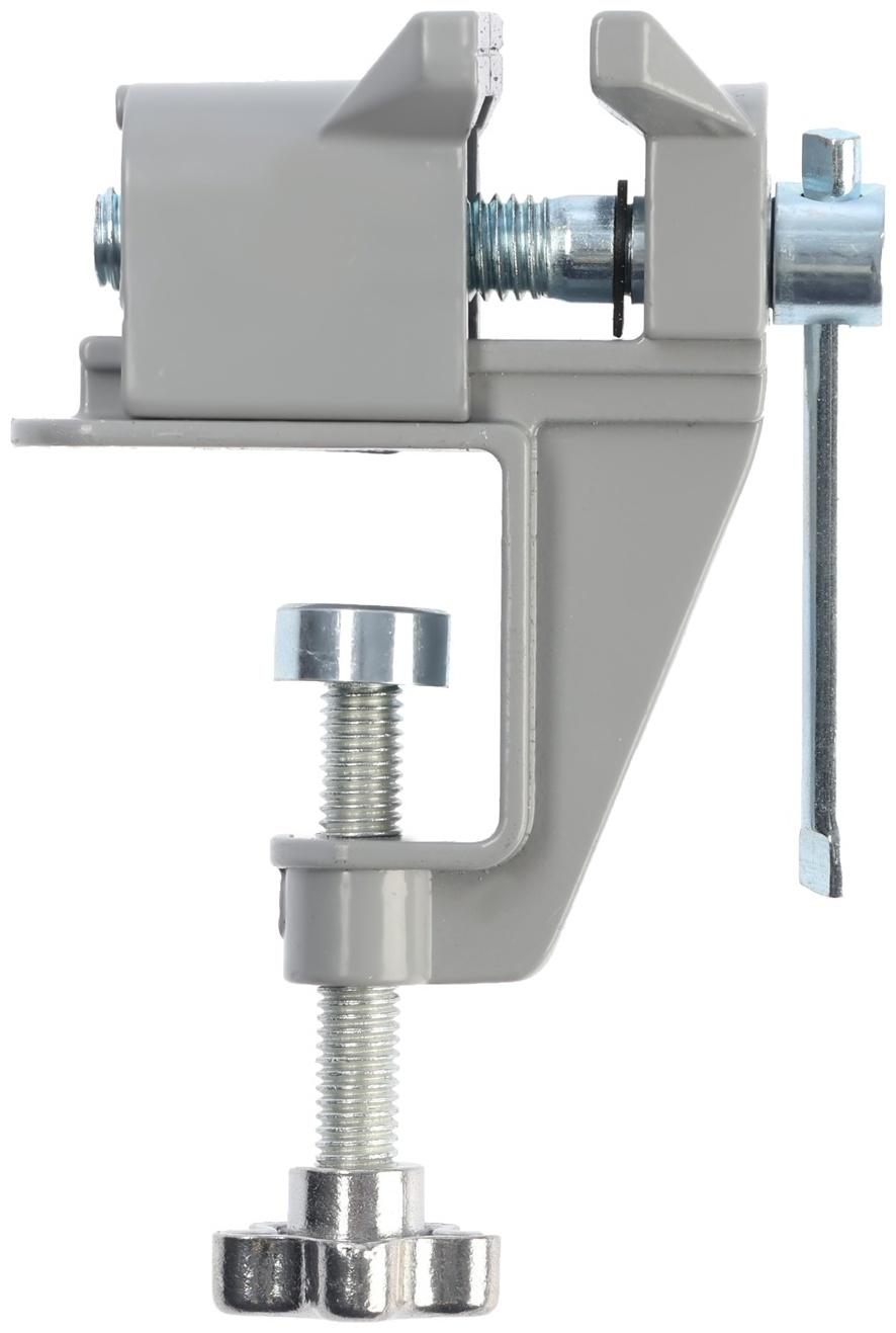 Мини-тиски алюминиевые ТУНДРА, винтовой зажим, усиленные, 35 мм