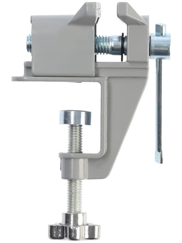Мини-тиски алюминиевые ТУНДРА, винтовой зажим, усиленные, 35 мм