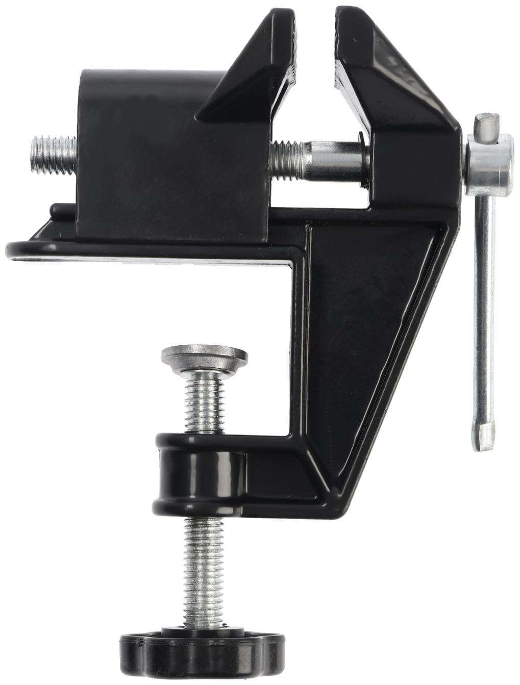 Мини-тиски алюминиевые ТУНДРА, винтовой зажим, усиленные, 50 мм