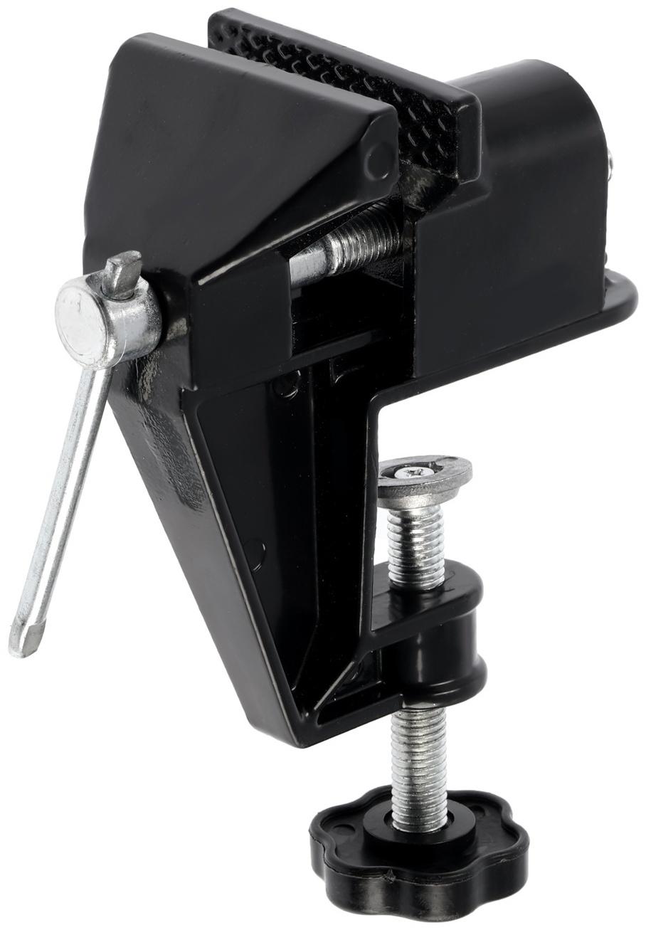 Мини-тиски алюминиевые ТУНДРА, винтовой зажим, усиленные, 50 мм