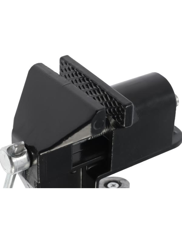 Мини-тиски алюминиевые ТУНДРА, винтовой зажим, усиленные, 50 мм