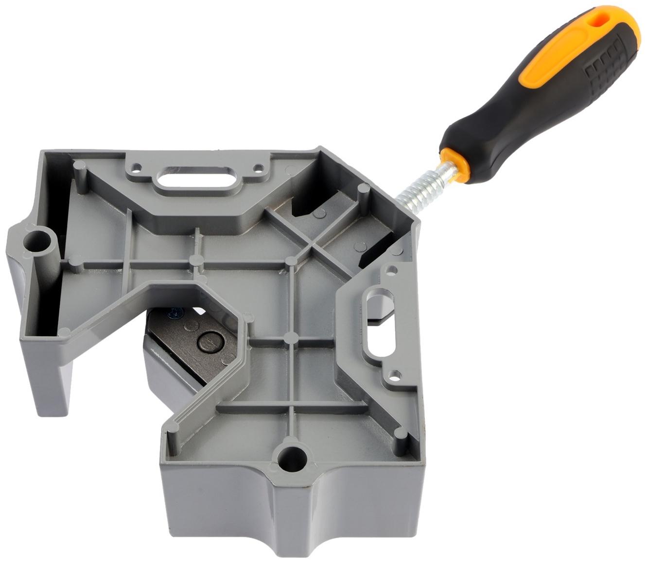 Струбцина угловая ТУНДРА, металлическая, один зажим, 2К рукоятка, 60 мм