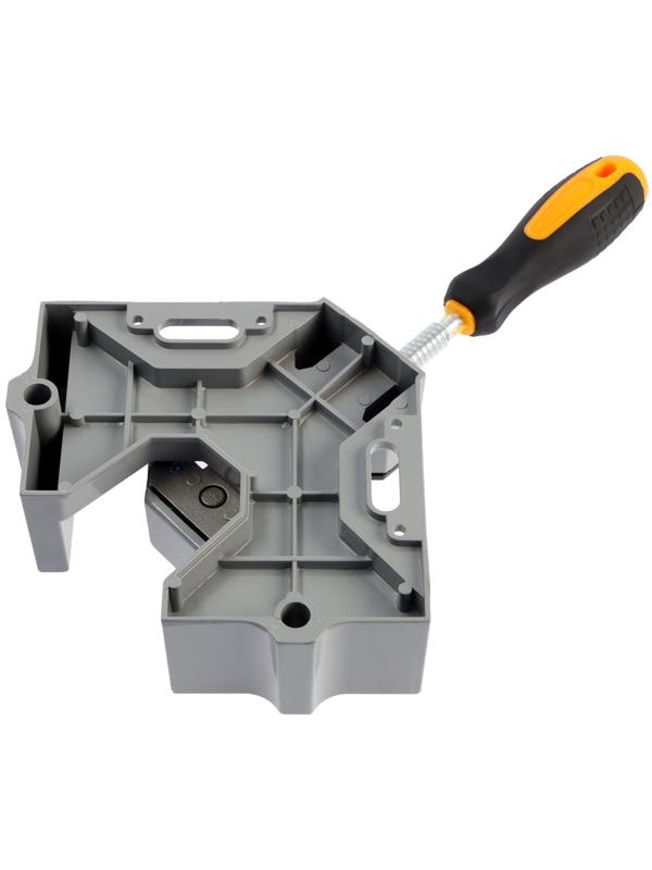 Струбцина угловая ТУНДРА, металлическая, один зажим, 2К рукоятка, 60 мм