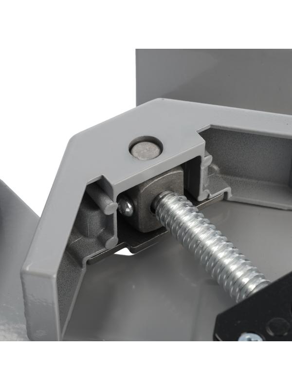 Струбцина угловая ТУНДРА, металлическая, один зажим, 2К рукоятка, 60 мм