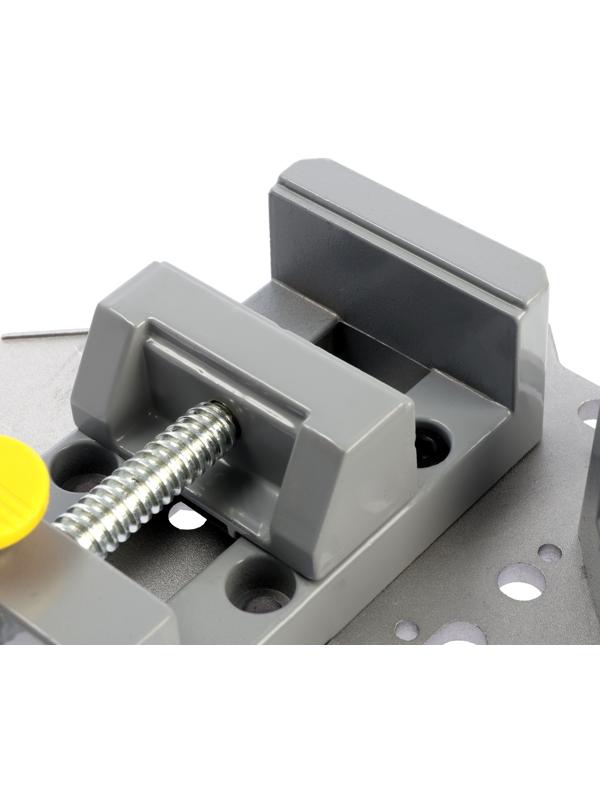 Струбцина угловая усиленная ТУНДРА, металлическая, два зажима 90 и 180°, 2К рукоятка, 70 мм