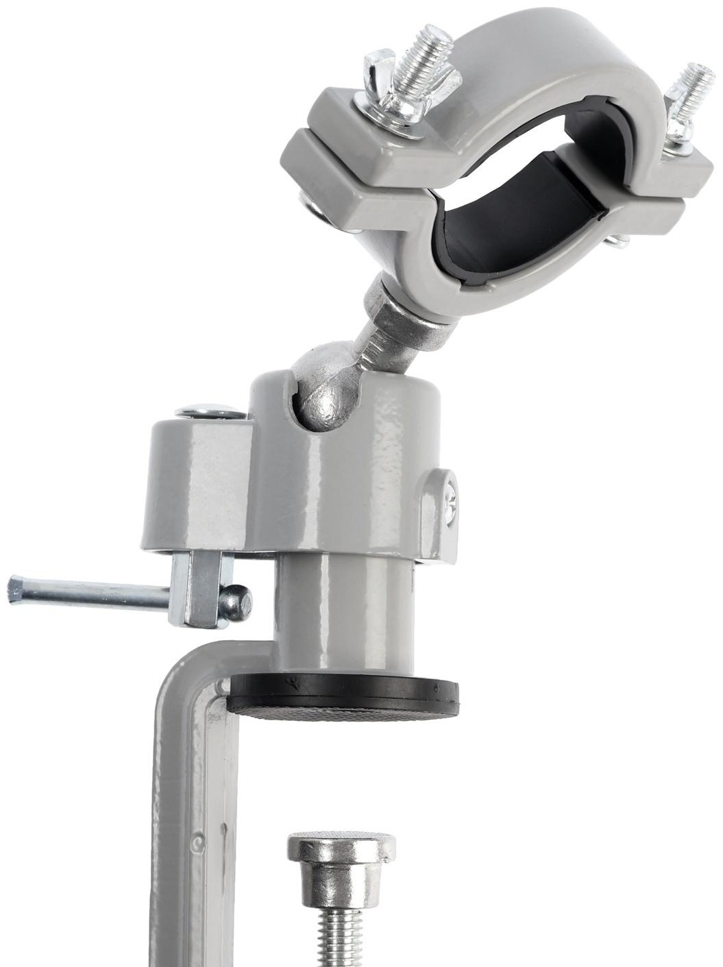 Стойка для дрели ТУНДРА, винтовой зажим, поворотный шарнир 360°, d=60 мм, длина 253 мм