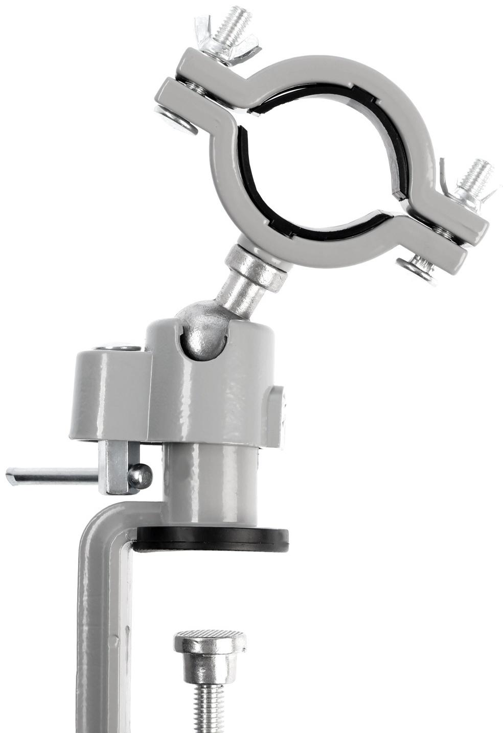 Стойка для дрели ТУНДРА, винтовой зажим, поворотный шарнир 360°, d=60 мм, длина 253 мм