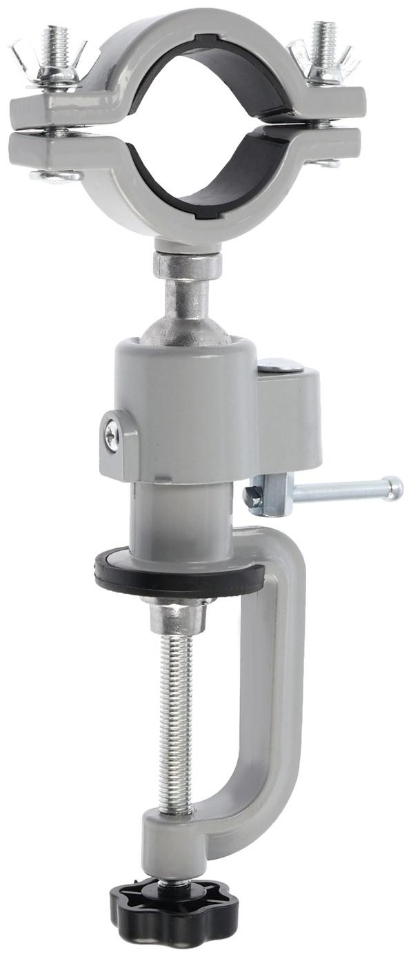 Стойка для дрели ТУНДРА, винтовой зажим, поворотный шарнир 360°, d=60 мм, длина 253 мм