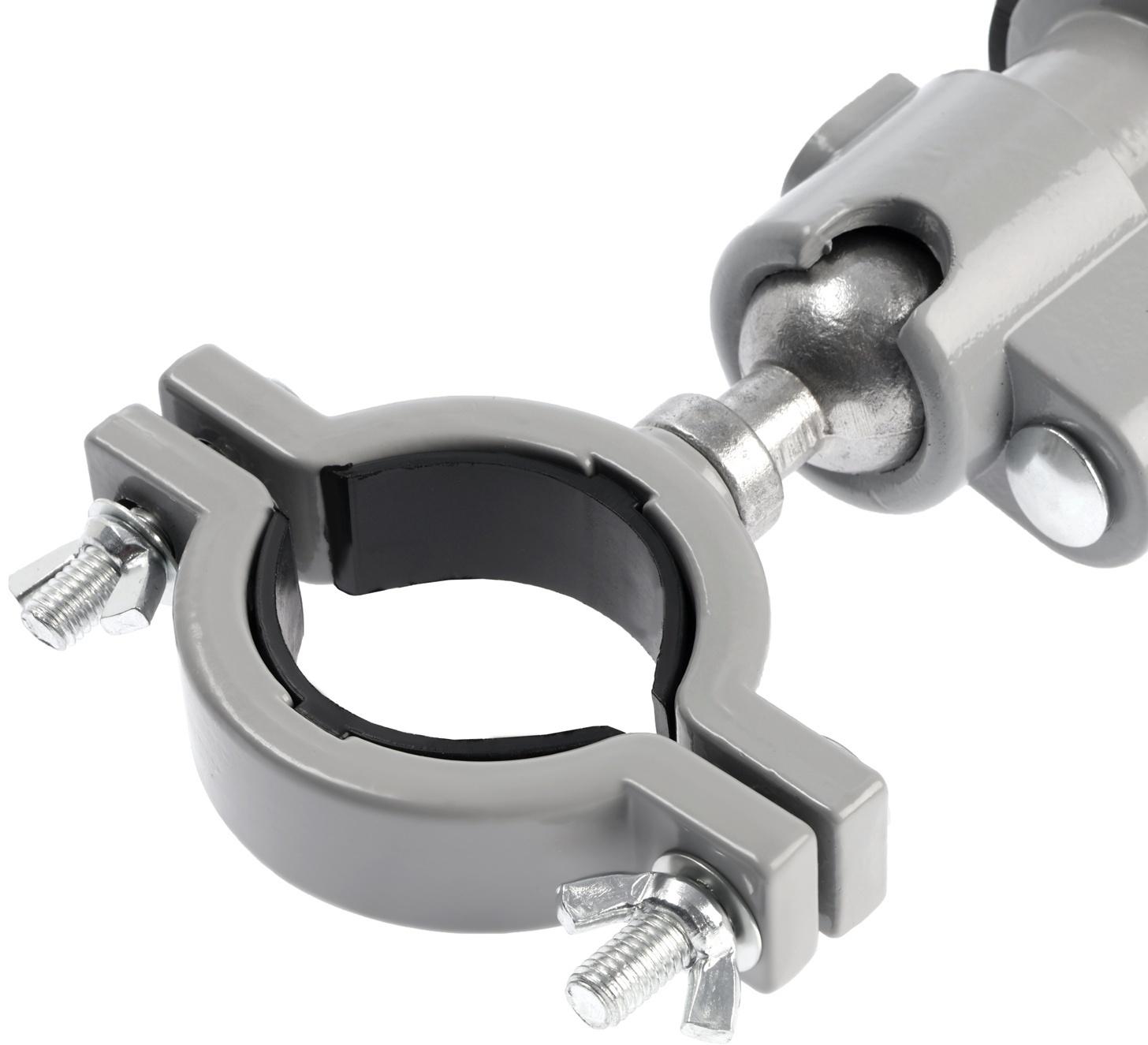 Стойка для дрели ТУНДРА, винтовой зажим, поворотный шарнир 360°, d=60 мм, длина 253 мм