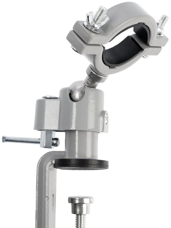 Стойка для дрели ТУНДРА, винтовой зажим, поворотный шарнир 360°, d=60 мм, длина 253 мм