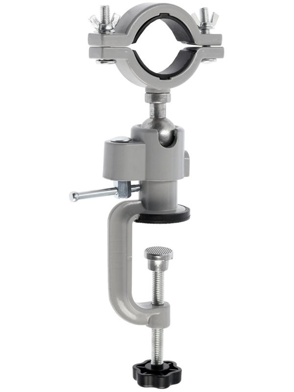 Стойка для дрели ТУНДРА, винтовой зажим, поворотный шарнир 360°, d=60 мм, длина 253 мм