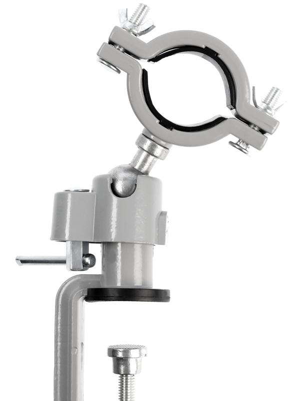 Стойка для дрели ТУНДРА, винтовой зажим, поворотный шарнир 360°, d=60 мм, длина 253 мм