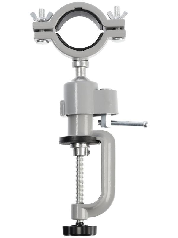 Стойка для дрели ТУНДРА, винтовой зажим, поворотный шарнир 360°, d=60 мм, длина 253 мм