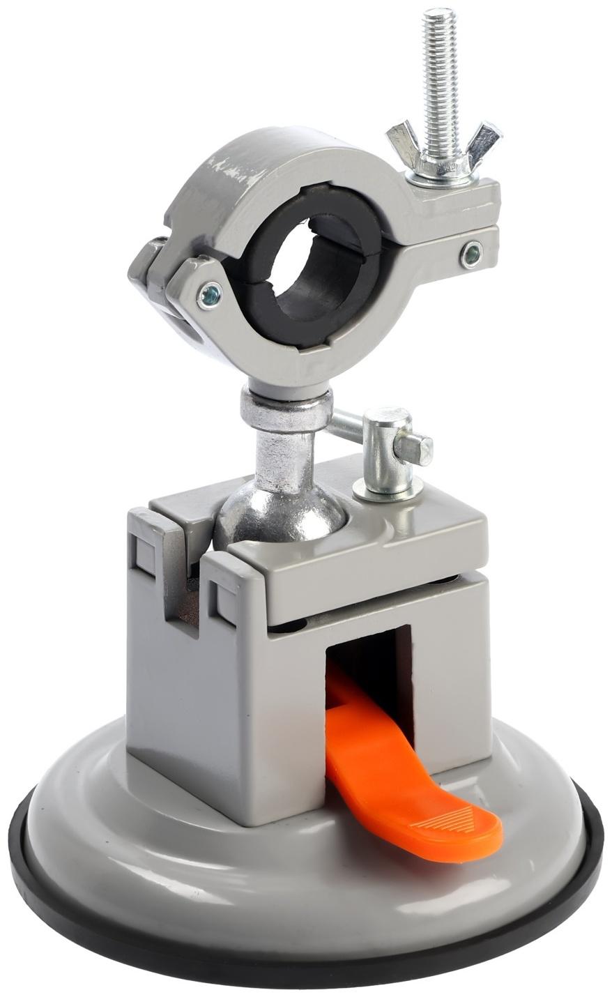 Стойка для дрели ТУНДРА, крепление на присоске, поворотная на 360°, d=60 мм, высота 185 мм