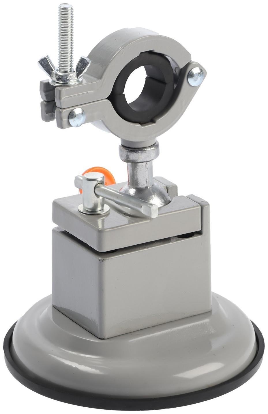 Стойка для дрели ТУНДРА, крепление на присоске, поворотная на 360°, d=60 мм, высота 185 мм