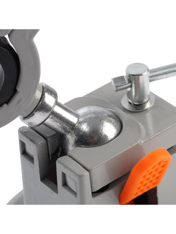 Стойка для дрели ТУНДРА, крепление на присоске, поворотная на 360°, d=60 мм, высота 185 мм